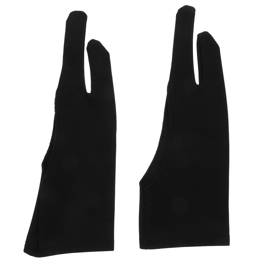 Drawing Glove Artist - 3Pcs Professional Two-Finger Artist Gloves Anti-Friction