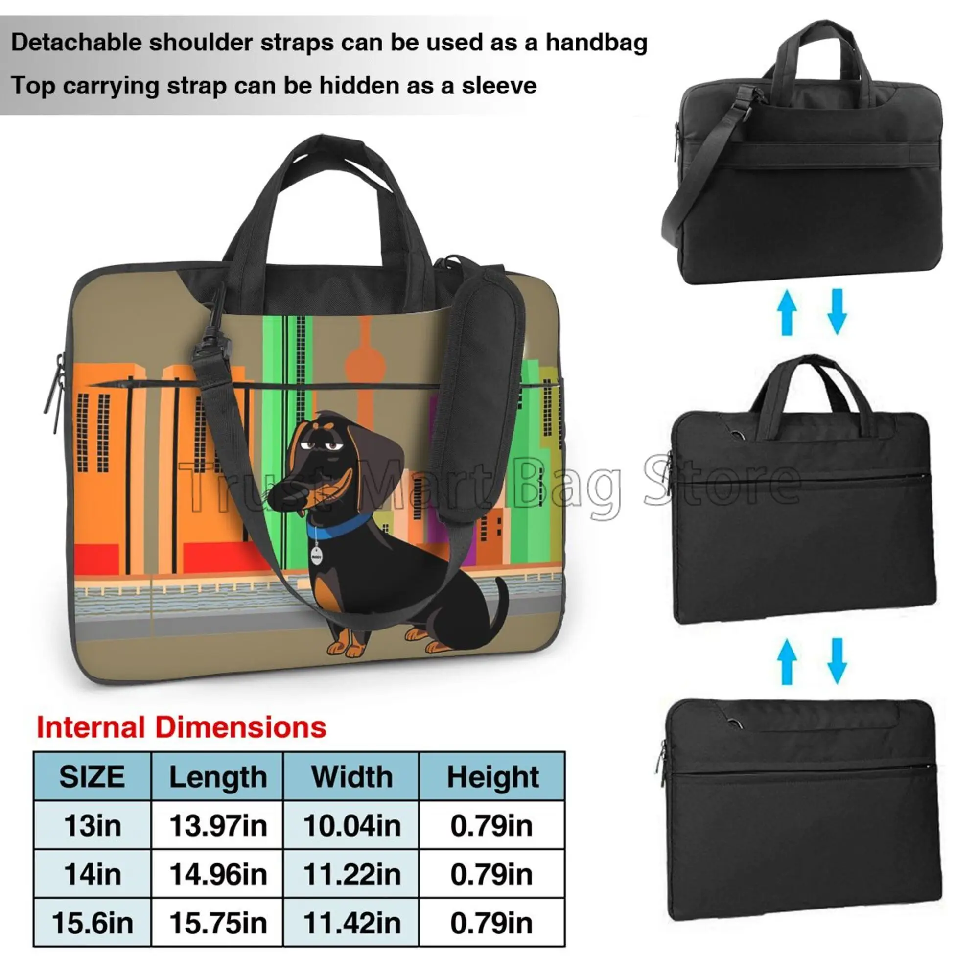 Cute Dachshund Print Laptop Ca – Tablet Shoulder Bag Bewertung und Preis