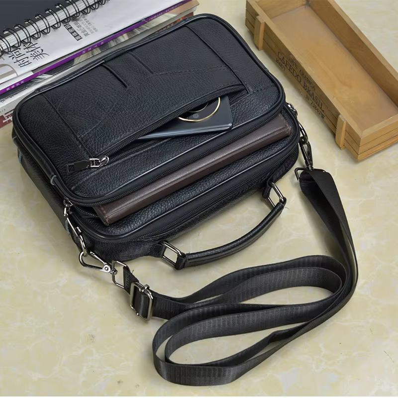 Small Men's Genuine Leather Sh – Tablet Shoulder Bag Bewertung und Preis