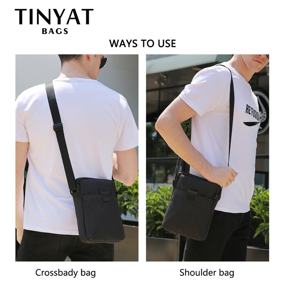 TINYAT Men's Bags Light Canvas – Tablet Shoulder Bag Bewertung und Preis