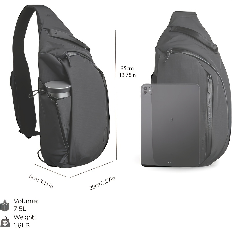 Right Shoulder Chest bag  7.5L – Tablet Shoulder Bag Bewertung und Preis