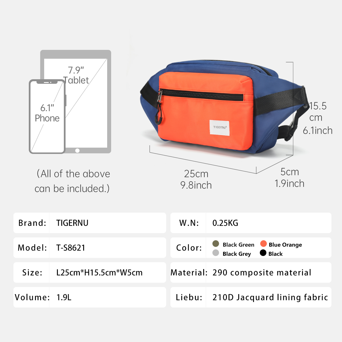 Tigernu Chest Bags For Men 7.9 – Tablet Shoulder Bag Bewertung und Preis