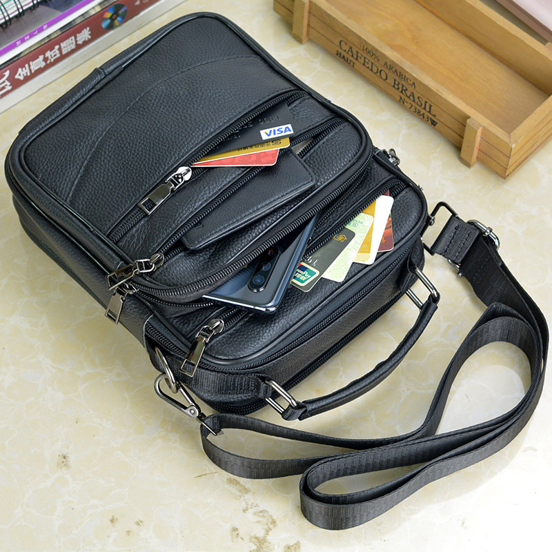 Fashion Men Genuine Leather Ha – Tablet Shoulder Bag Bewertung und Preis
