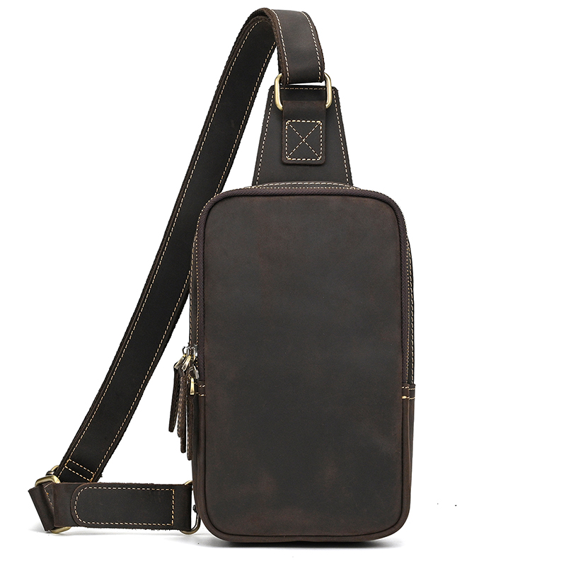 Genuine Leather Men's Chest Ba – Tablet Shoulder Bag Bewertung und Preis
