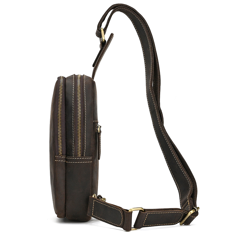 Genuine Leather Men's Chest Ba – Tablet Shoulder Bag Bewertung und Preis