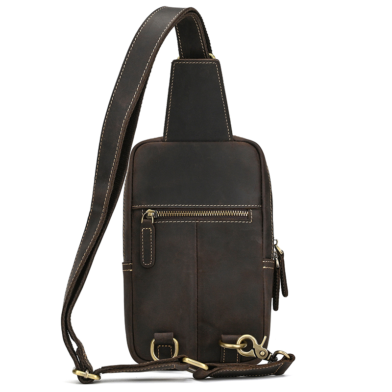 Genuine Leather Men's Chest Ba – Tablet Shoulder Bag Bewertung und Preis