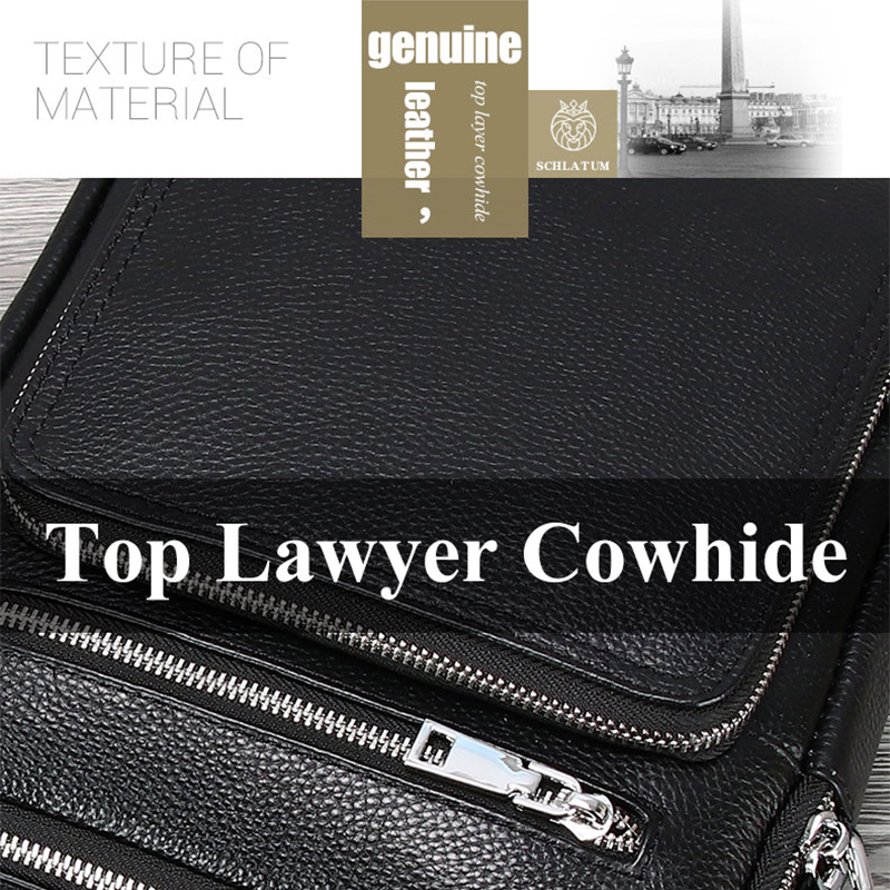 SCHLATUM Genuine Leather Men C – Tablet Shoulder Bag Bewertung und Preis