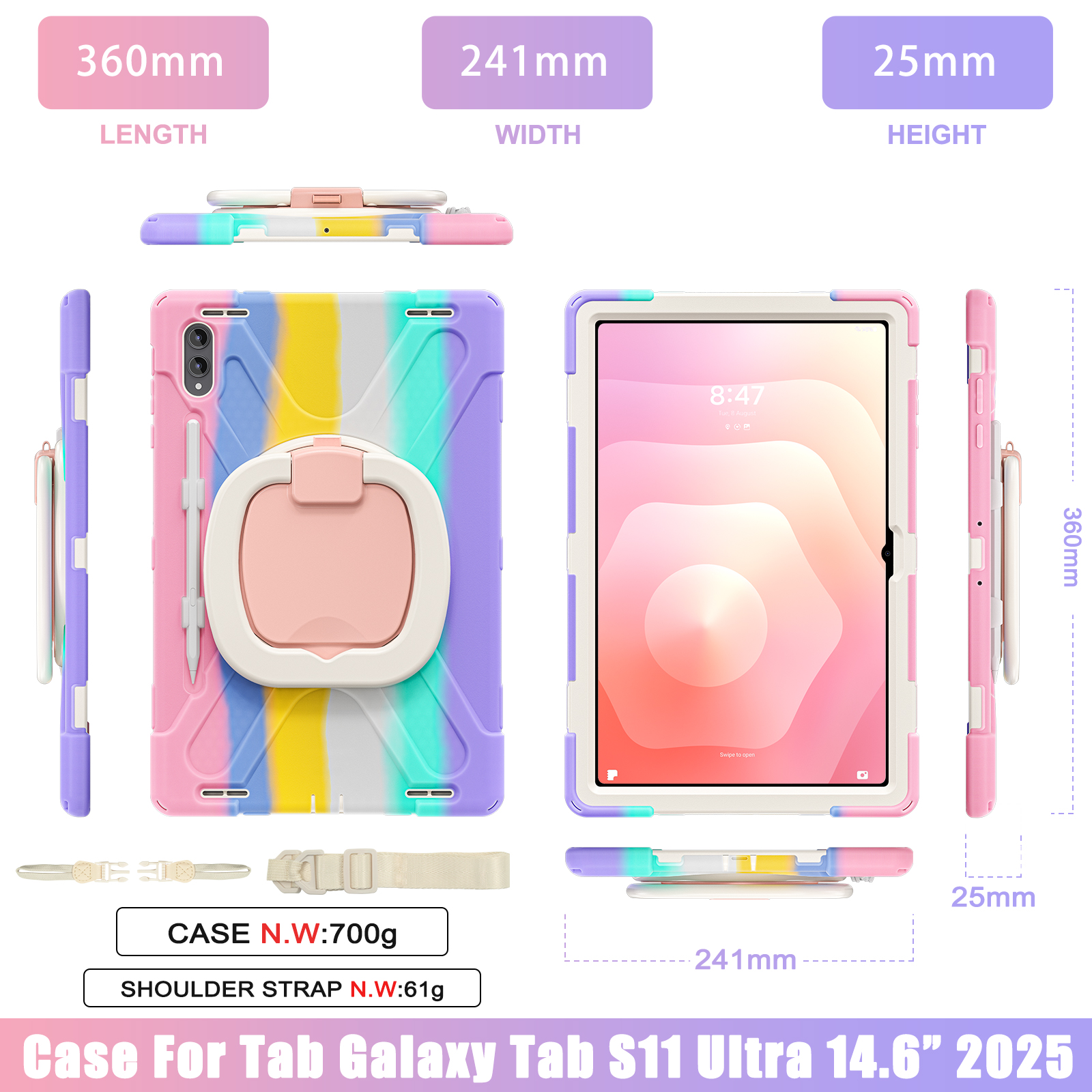 Heavy Duty Protective Case for – Samsung Tablet S11 Accessories Bewertung und Preis