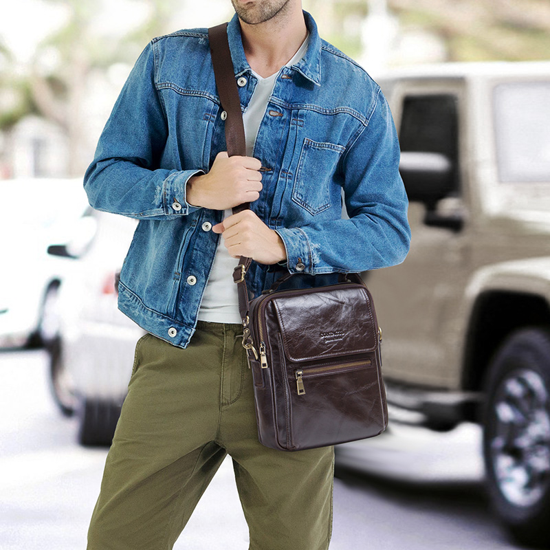 CONTACT'S new genuine leather  – Tablet Shoulder Bag Bewertung und Preis
