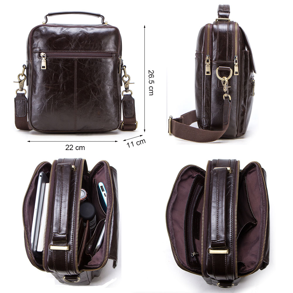 CONTACT'S new genuine leather  – Tablet Shoulder Bag Bewertung und Preis